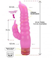 Vibrador Oruga con Estimulador de Clitoris